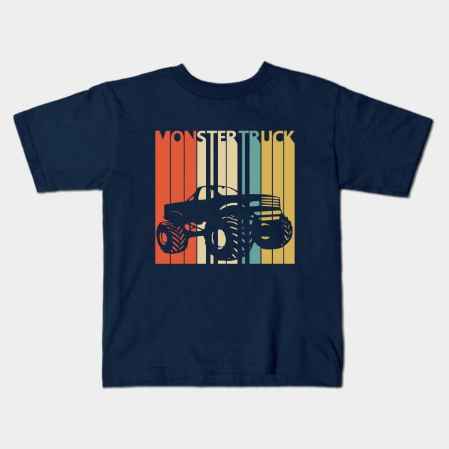 Vintage Monster Truck Gift Kids T-Shirt by GWENT